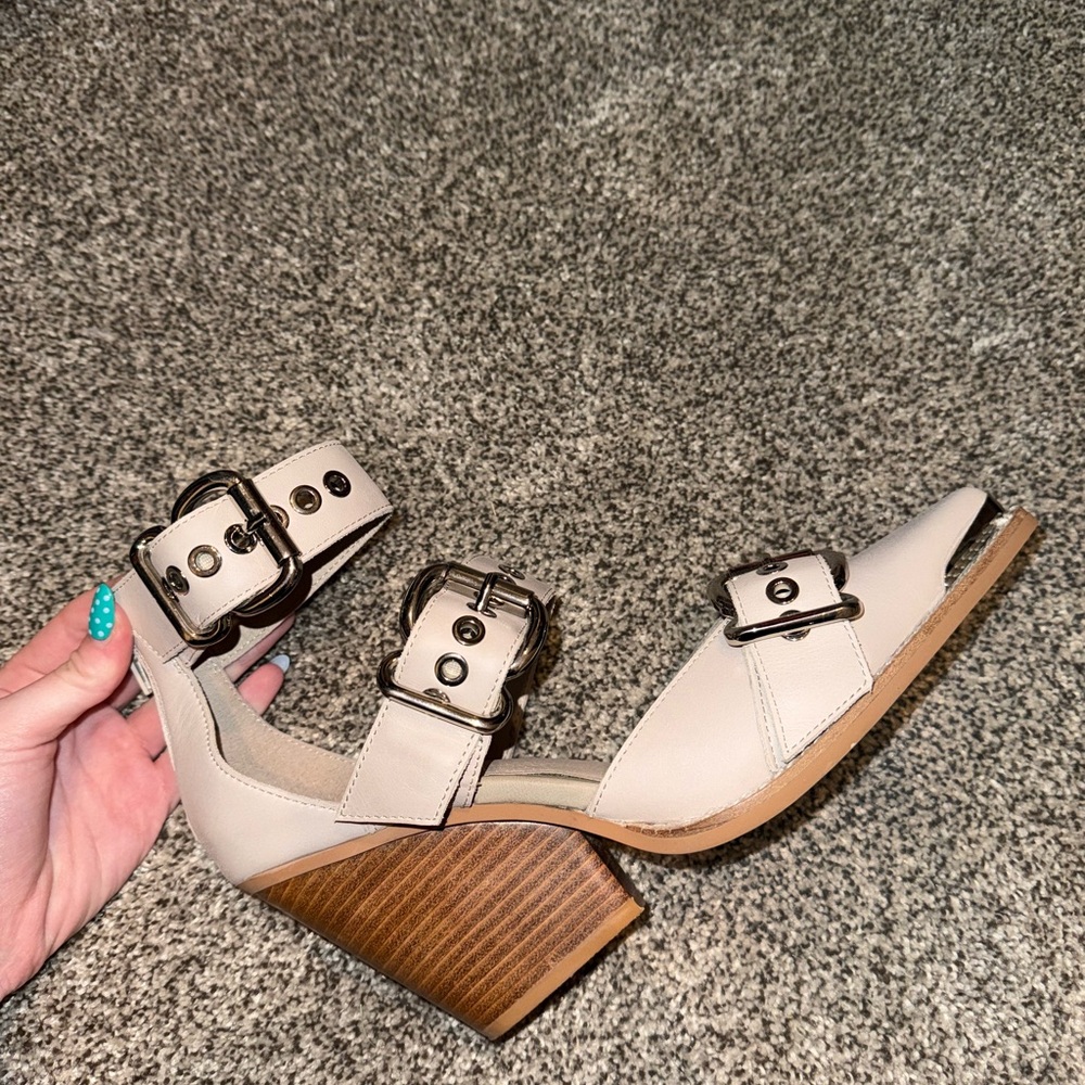 Jeffrey Campbell Beige Buckle Heels